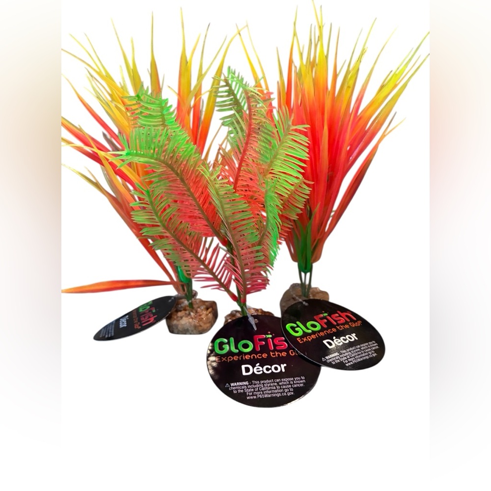 GloFish Neon Aquarium Plant (3) Bundle